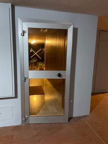 porta in vetro e alluminio